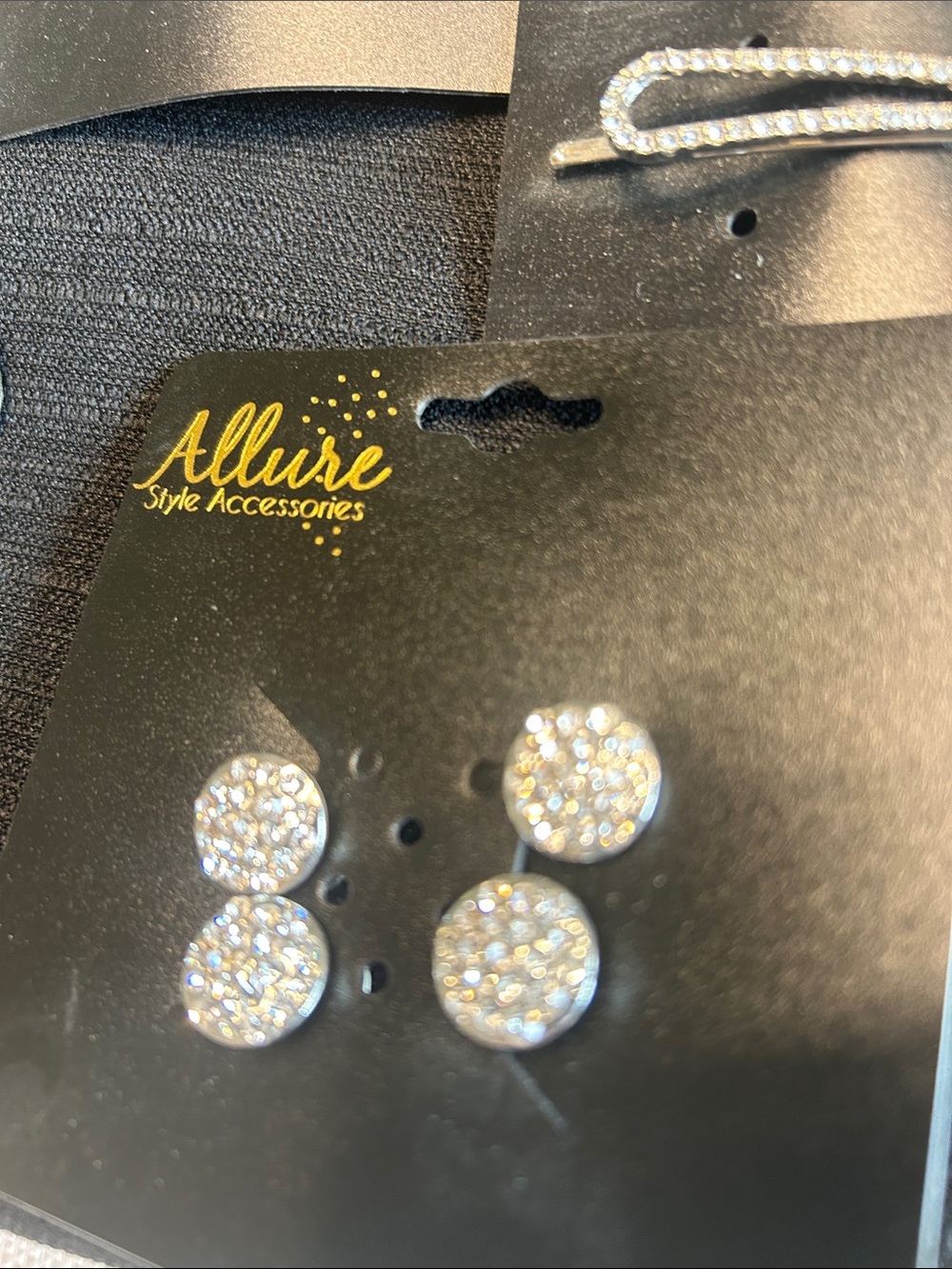 Allure Crystal Rhinestone Hair Accessory Set - Silver - Picture 5 of 6